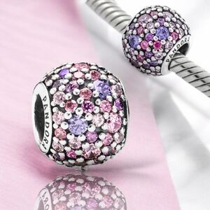 Pandora Sterling Silver Pavé Lights Charm With Multi-Colored Zirconia Retired